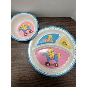 VTG Child’s Melamine Plate And Bowl Set